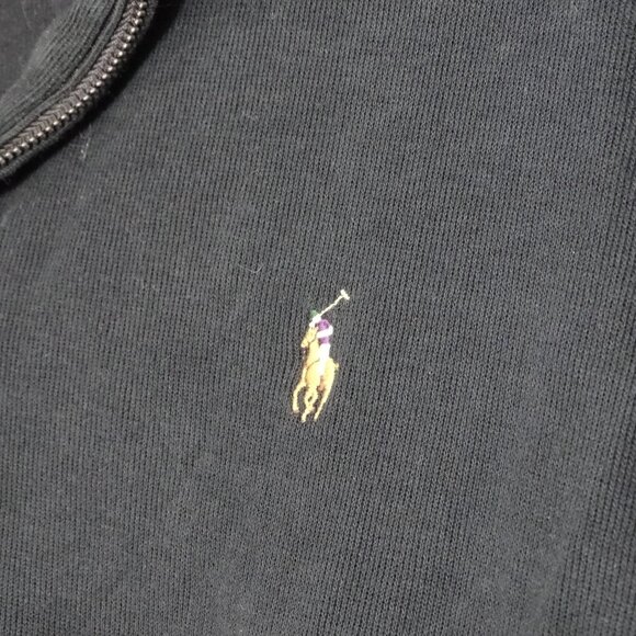 Polo Ralph Lauren Estate Ribbed Knit Black 1/4 Zip Pullover Shirt Men Size XXL - Picture 2 of 10